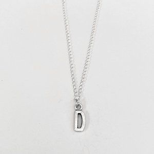 3 for $49 New Silver "D" Initial Necklace